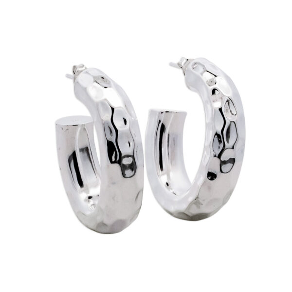 15701-ARRACADA_OVALADA_DE_TUBO_MARTILLADO_9MM(1) Boucles d’oreilles argent 925/1000 – 15701