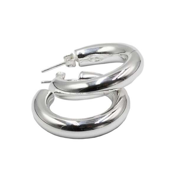 15710-ARRACADA_DE_TUBO_CIRCULAR_LISO_6MM Boucles d’oreilles argent 925/1000 - 15710