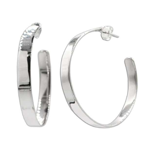 28112-ARRACADA_DE_ALAMBRE_ESCARCHADO_LISO_5MM(1) Boucles d’oreilles argent 925/1000 – 28112