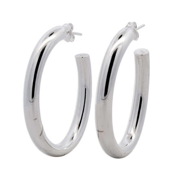 60777 ARRACADA_OVALADA_TUBO_5MM_DE_ANCHO, (1) Boucles d'oreilles argent 925/1000 - 60777