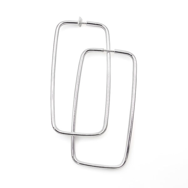 6460 ARRACADA_TUBO_LISO_2MM_RECTANGULO_- (1) Boucles d'oreilles argent 925/1000 - 6460